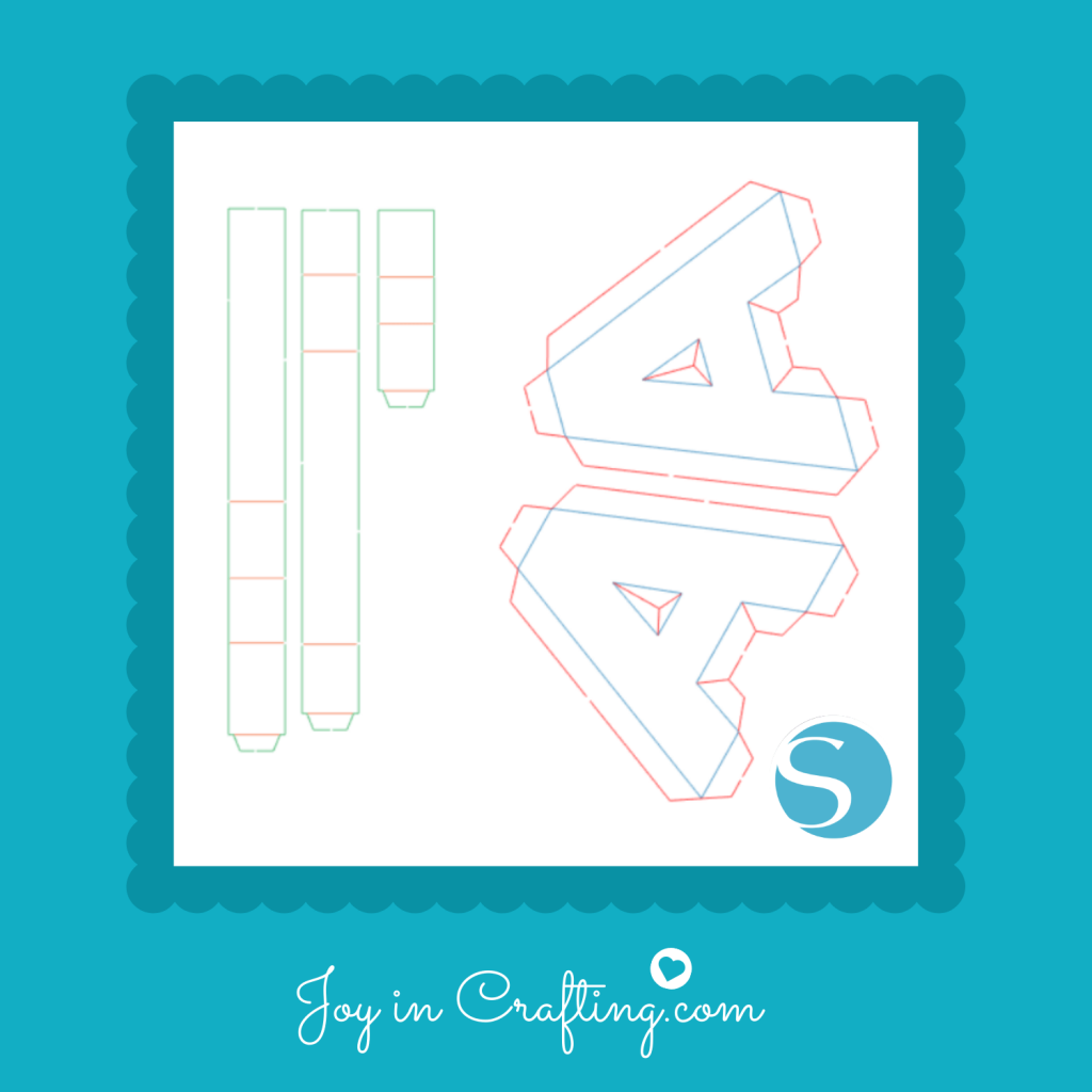 3d letter a template silhouette cameo joy in crafting