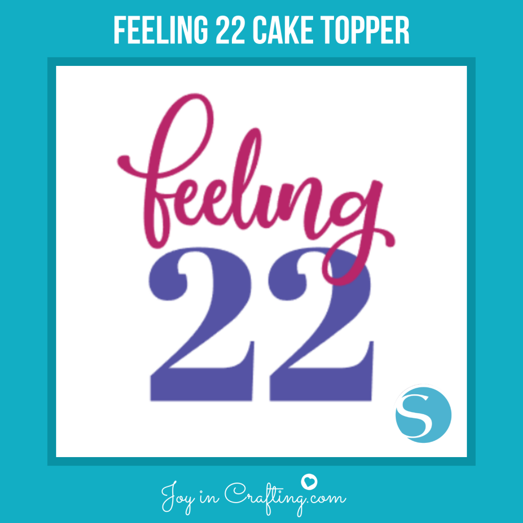 Feeling 22 Cake Topper