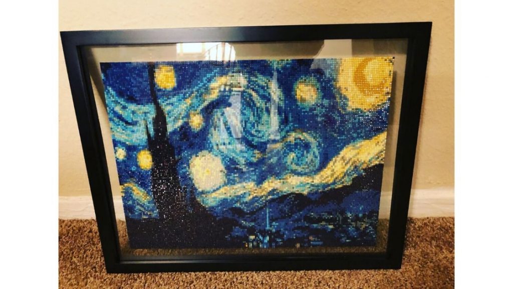 One way to frame a diamond painting inexpensively. 