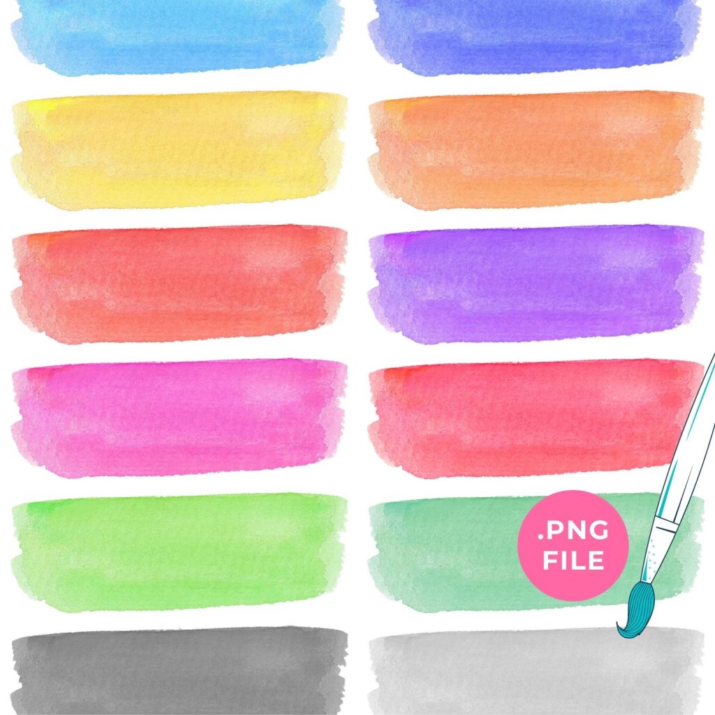 Watercolor Brush Strokes