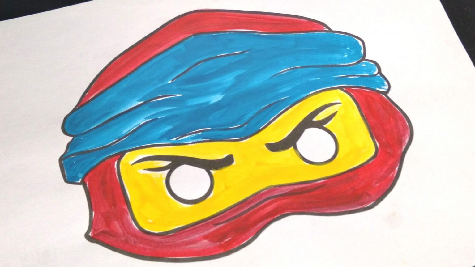 Ninjago Coloring Page Mask Printable - Joy in Crafting
