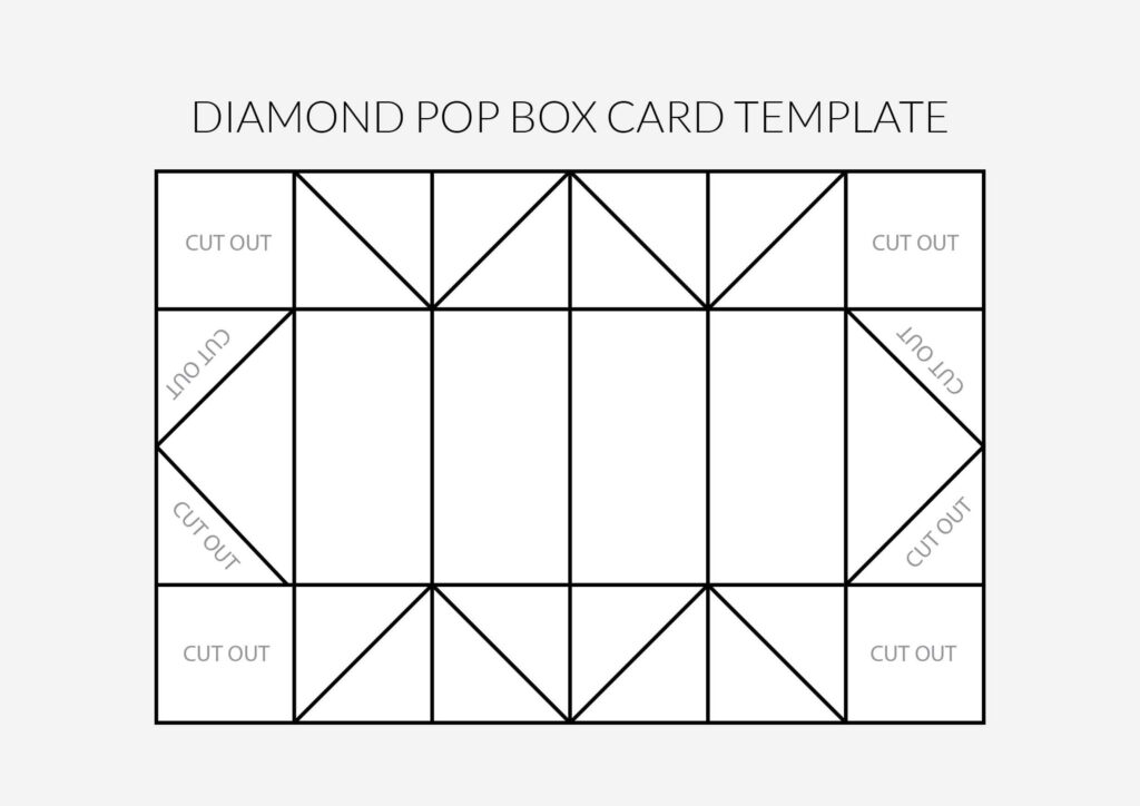 Diamond Pop Box Template