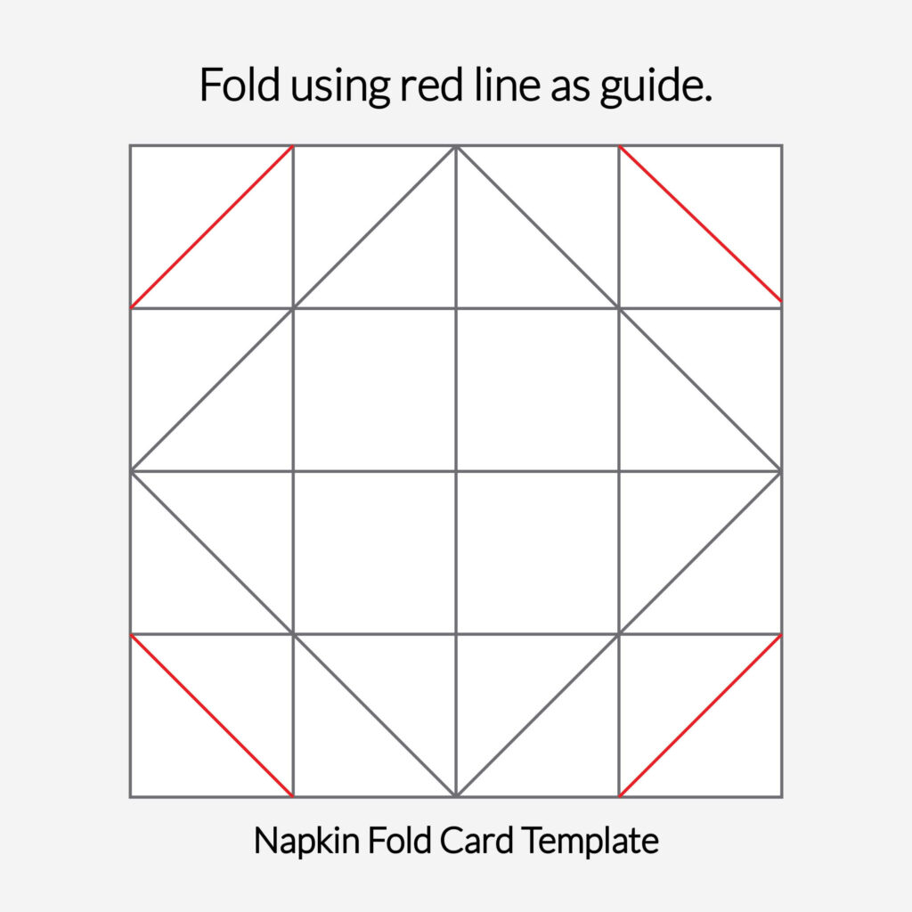 Napkin Fold Card Template