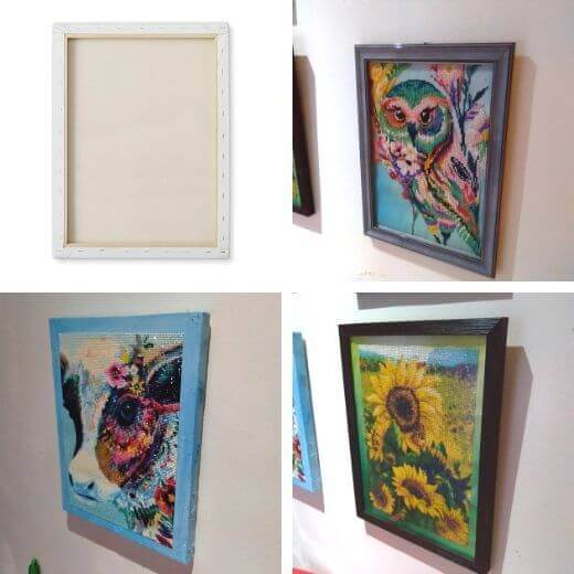 How to FRAME a large diamond painting - budget friendly solution 