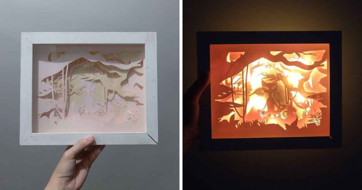 Easy 3D Paper Cut Lightbox using Silhouette Cameo