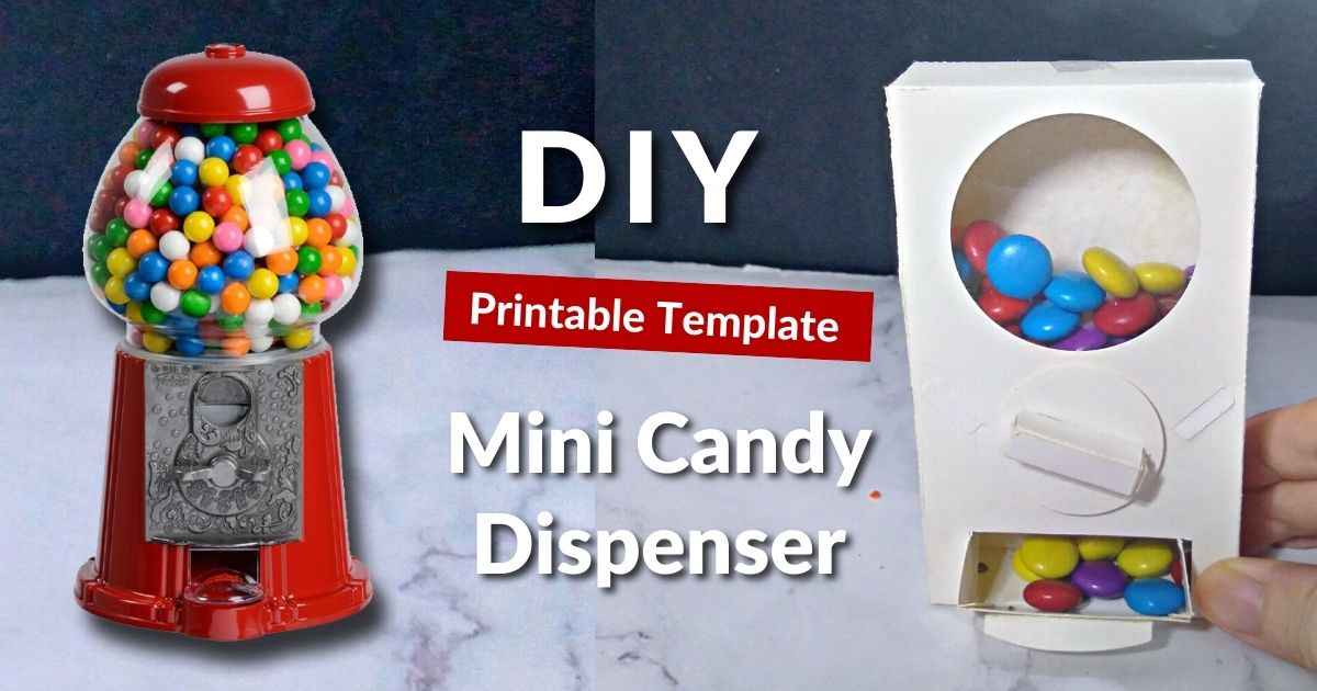 Easy Paper Candy Dispenser with Template