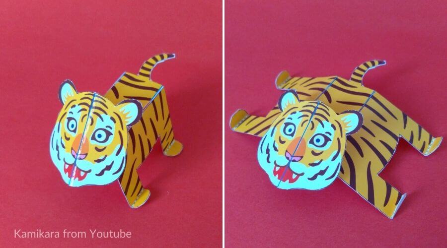 Kamikara Paper Toy Jumping Tiger