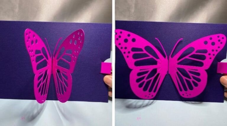 Flying Butterfly Pop Up Card with Pull Tab - Joy in Crafting
