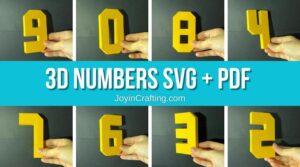 3D Numbers SVG