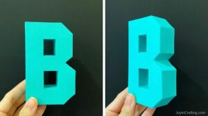 3d letter b template