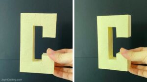 3d letter c template