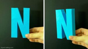 3d letter n template