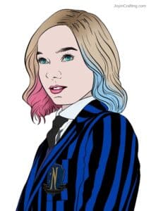 Enid Sinclair Coloring Page | Wednesday Addams Netflix - Joy in Crafting