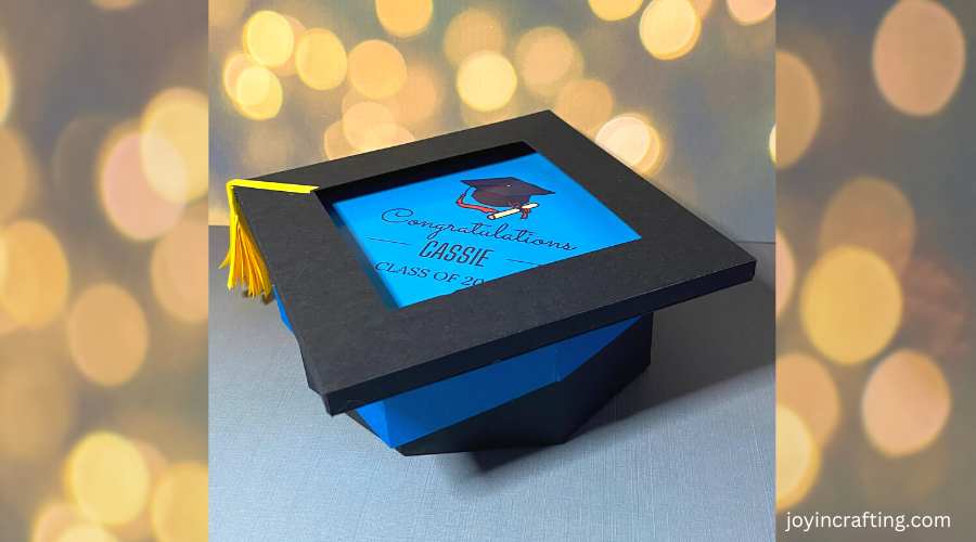 Graduation Cap Box Template SVG Cricut Silhouette Joy in Crafting
