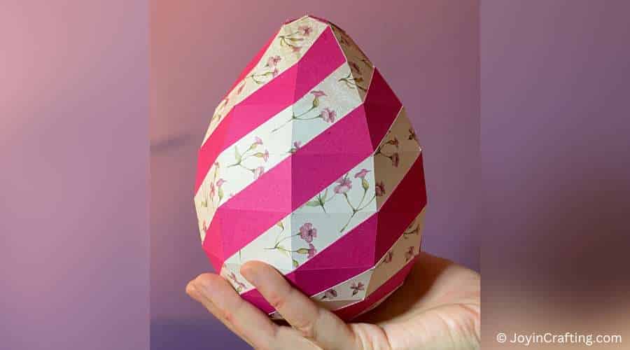 Spiral 3D Paper Easter Egg Template