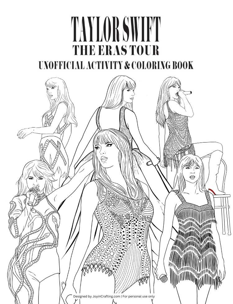 Taylor Swift: The Eras Tour Coloring and Activity Printables (Unofficial)