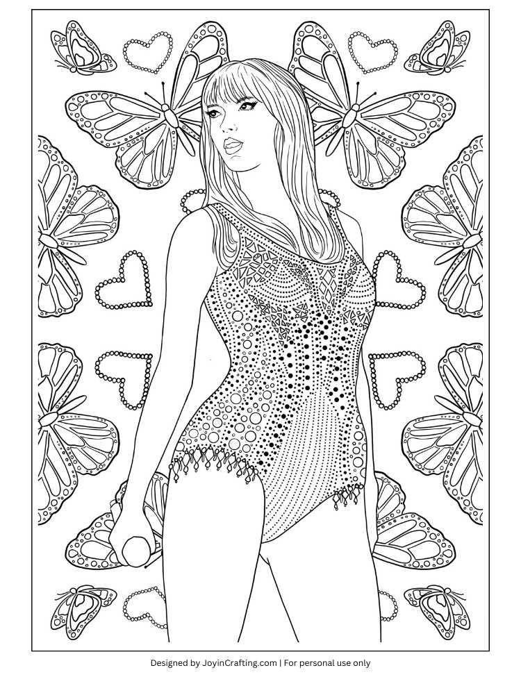 Taylor Swift Nominated For Best Album Coloring Page  People coloring  pages, Easy coloring pages, Coloring book pages