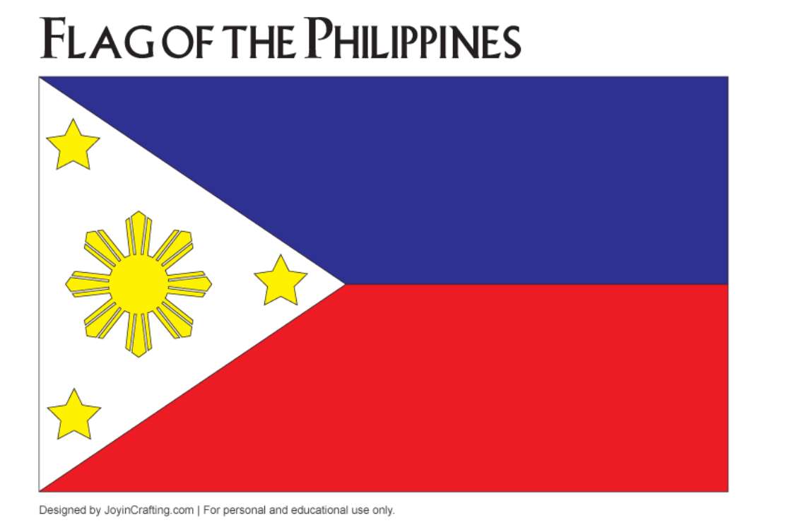 Philippine Flag Coloring Sheet - Joy in Crafting