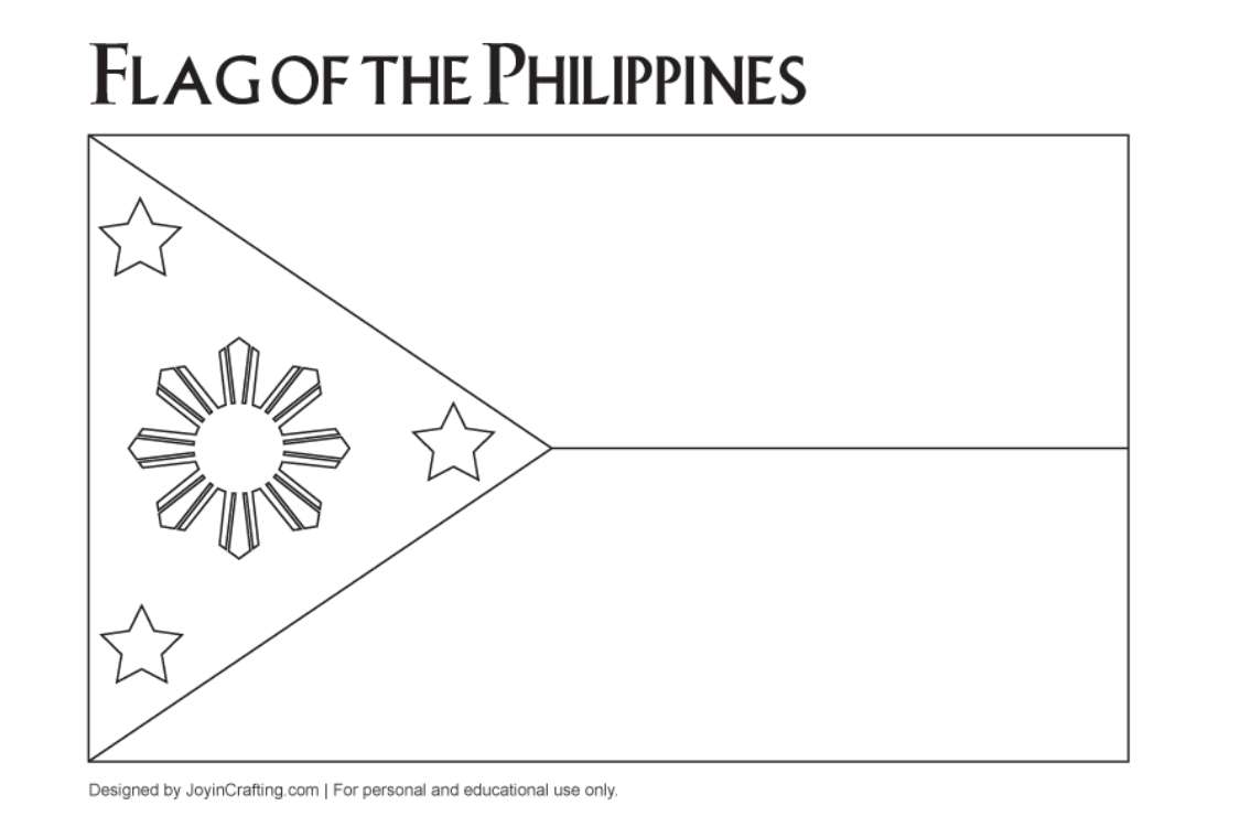 Philippine Flag Coloring Sheet Joy In Crafting