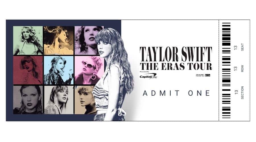Taylor Swift The Eras Tour Tickets (Editable in Canva)