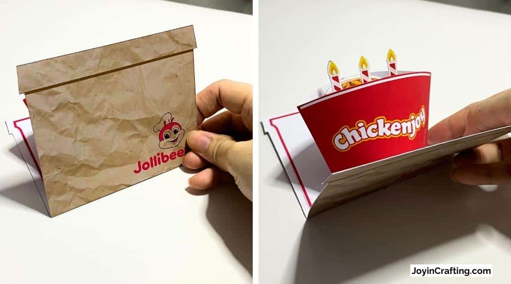 Jollibee Chicken Bucket Pop-Up Birthday Card