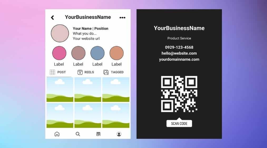 Instagram Business Card Template (Editable in Canva)
