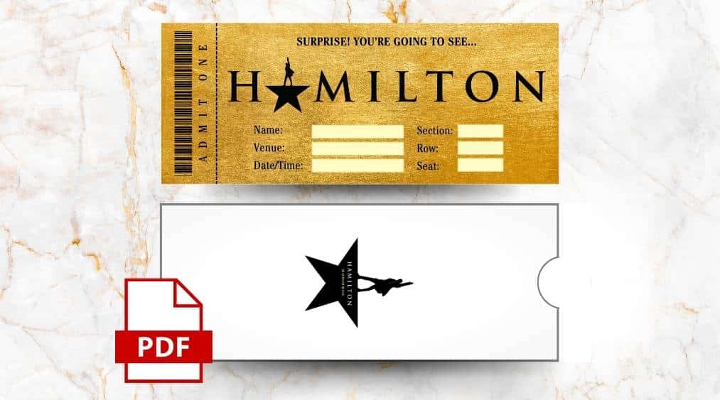 Hamilton Ticket Template PDF