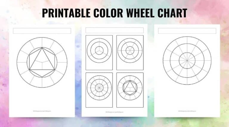 Printable Color Swatch And Color Wheel Templates Joy In Crafting   Color Wheel Chart Template 768x427 