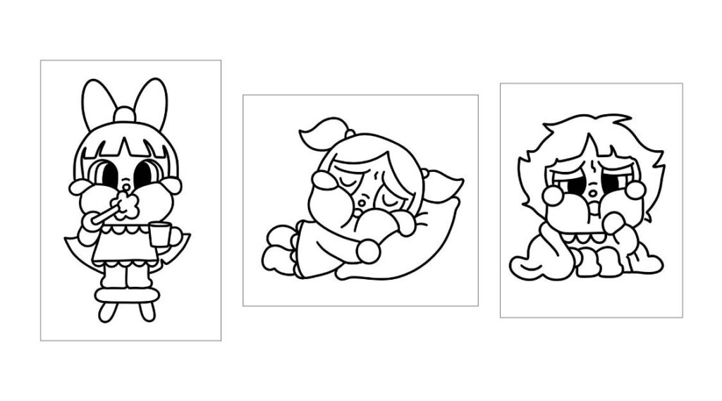 Powerpuff Girls Crybaby Coloring Pages